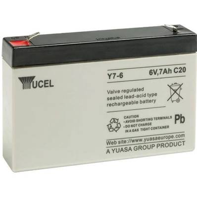 Batterie étanche Yucel Y7-6 6V 7Ah. Garantie 6 mois
