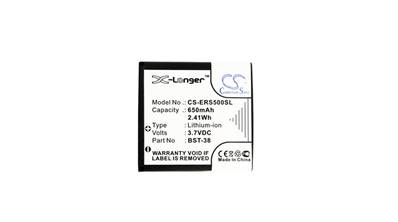 Batterie type Sony Ericsson BST38/BST-38 3.7V 650mAh. Garantie 6 mois