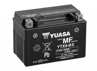 Batterie moto Yuasa YTX9-BS 12V 8Ah 135A +G. Garantie 1 an