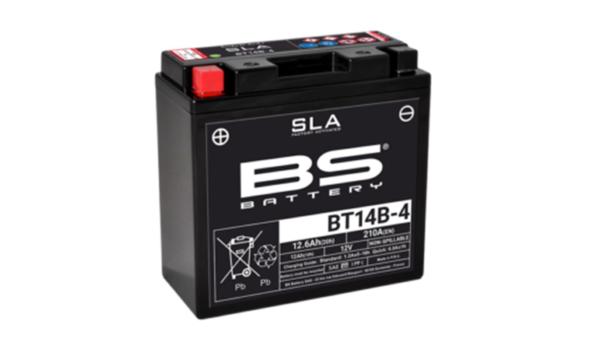 Batterie moto BS Battery YT14B-4 12V 12.6Ah 210A +G. Garantie 6 mois