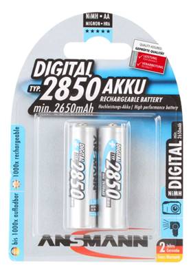 Piles rechargeables Ansmann LR06/AA 1.2V 2.85Ah blister de 2