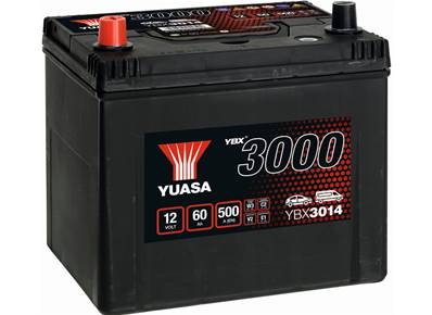 Battrie Yuasa YBX3014 12V 60Ah 500-D23G. Garantie 2 ans