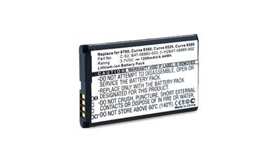 Batterie type Blackberry C-S2/C-S1/BAT-06860-002 3.7V 1200mAh. Garantie 1 an