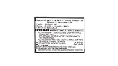Batterie type Samsung ACE 4 EB-BG357 3.8V 1900mAh. Garantie 1 an