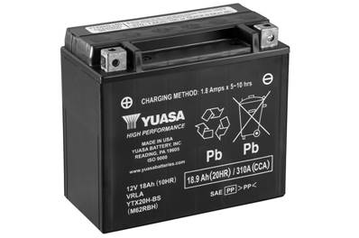 Batterie moto Yuasa YTX20H-BS 12V 18.9Ah 310A +G. Garantie 1 an