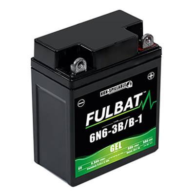 Batterie moto GEL 6N6-3B-1 / 6N6-3B 6V 6.3Ah 50A +D. Garantie 6 mois