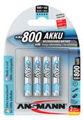 Piles rechargeables Ansmann E-Max LR03 / AAA 1.2V 800mAh blister de 4 piles