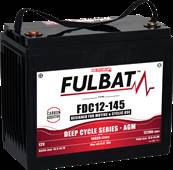 Batterie AGM Carboné FDC12-145AGM 148Ah/C20 - 122Ah/C5 +G T11 M8. Garantie 1 an