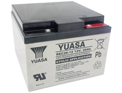 Batterie cyclage Yuasa étanche REC26-12 12V 26Ah. Garantie 1 an
