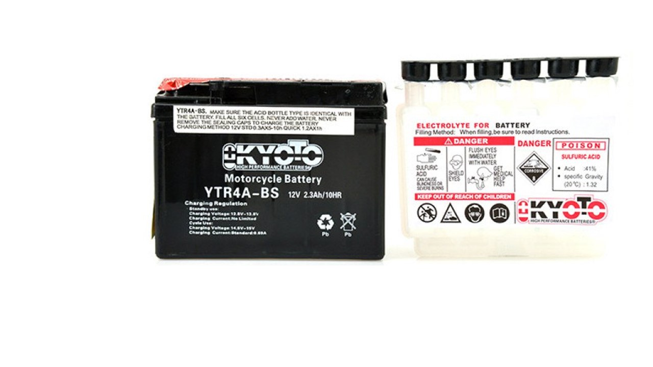 Batterie moto BS Battery YTR4A-5 / YTR4A-BS 12V 2.4Ah 35A +D. Garantie 6 mois