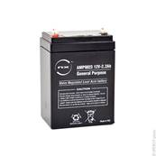 Batterie étanche AGM 12V 2.2AH F6.35. Garantie 6 mois