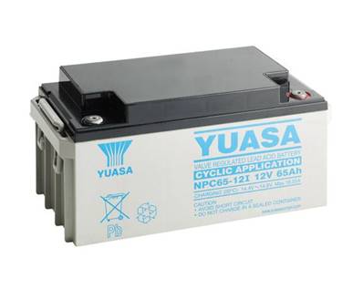 Batterie cyclage Yuasa étanche REC65-12 12V 65Ah. Garantie 1 an