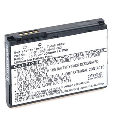 Batterie type Blackberry F-S1/ BAT-26483-003 3.7V 1200mAh. Garantie 6 mois