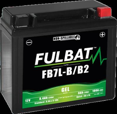 Batterie Fulbat GEL YB7L-B2/FB7L-B/FB7L-B2 12V 8Ah 100A CCA +D. Garantie 6 mois