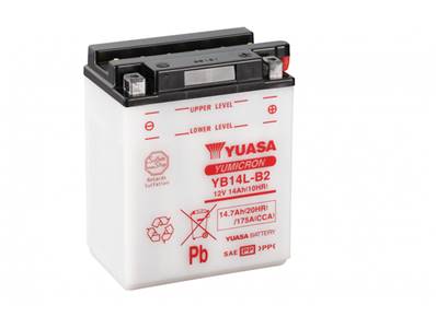 Batterie moto Yuasa YB14L-B2 12V 14Ah 175A +D. Garantie 1 an