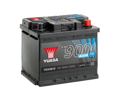 Batterie Yuasa YBX9012 AGM L1-12V 50AH 520A. Garantie 2 ans