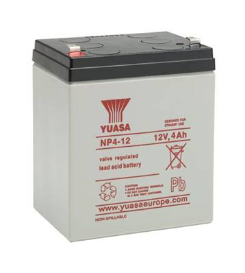 Batterie Yuasa étanche NP4-12 12V 4AH. Garantie 1 an