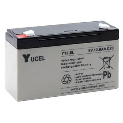 Batterie étanche Yucel Y12-6 6V 12Ah. Garantie 6 mois