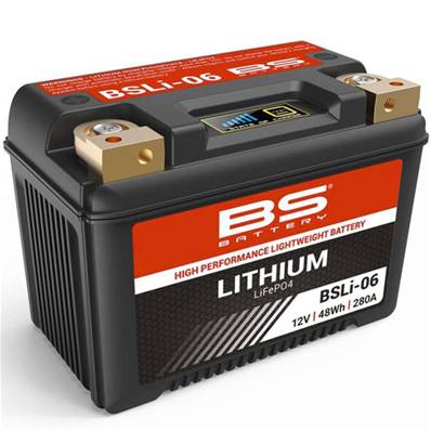 Batterie moto BS Battery BSLI-06 12V 280A CCA +G. Garantie 6 mois