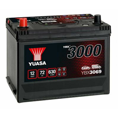 Batterie Yuasa YBX3069 12V 72Ah 630A- M10G avec talons. Garantie 2 ans