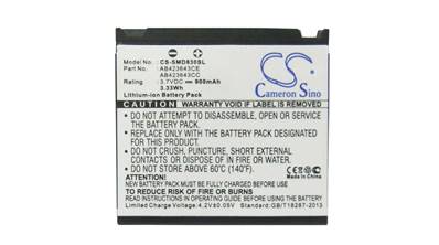 Batterie type Samsung AB394235CE 3.85V 900mAh. Garantie 6 mois