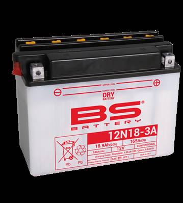 Batterie moto BS Battery Y50-N18L-A3 /12N18-3A 12V 18.9Ah +D. Garantie 6 mois
