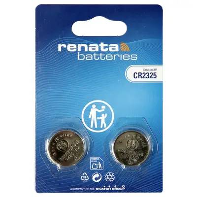 Blister de 2 piles boutons Renata CR2325 3V Lithium
