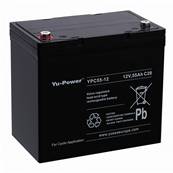 Batterie étanche Yuvolt YPC55-12 12V 55Ah. Garantie 6 mois