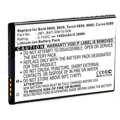 Batterie type Blackberry J-M1/ BAT-30615-006 3.7v 1450mAh. Garantie 1 an