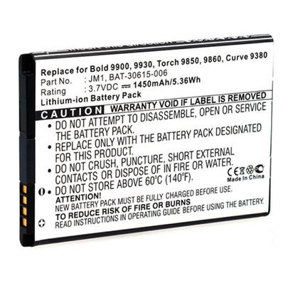 Batterie type Blackberry J-M1/ BAT30615006 3.7v 1450 mAh. Garantie 1an