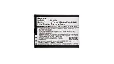 Batterie type Nokia BL-4D/BL22/C4D10T/N4D110J 3.7V 1200mAh. Garantie 1 an