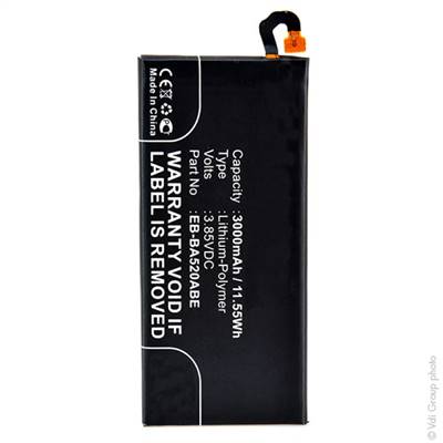 Batterie type Samsung EB-BA520ABE / Galaxy A5(2017) 3.85V 3000mAh. Garantie 1 an