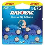 Piles auditives Rayovac 675 / PR44 1.45V blister de 8 piles