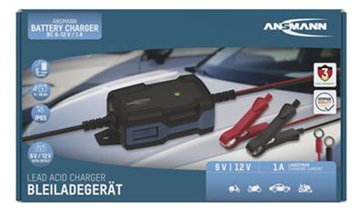 Chargeur/maintien de charge Ansmann 6/12V 1A liquide/Gel/AGM. Garantie 3 ans