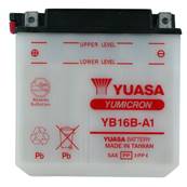 Batterie moto Yuasa YB16B-A1 12V 16Ah 207A +G. Garantie 1 an