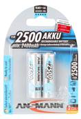 Piles rechargeables Ansmann E-Max LR06 / AA 1.2V 2500mAh blister de 2