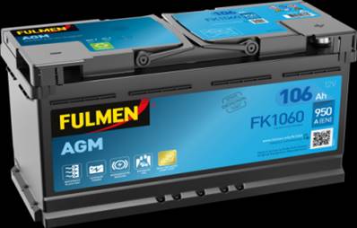 Batterie Fulmen FK1060 AGM 12V 106Ah 950A-L6. Garantie 2 ans