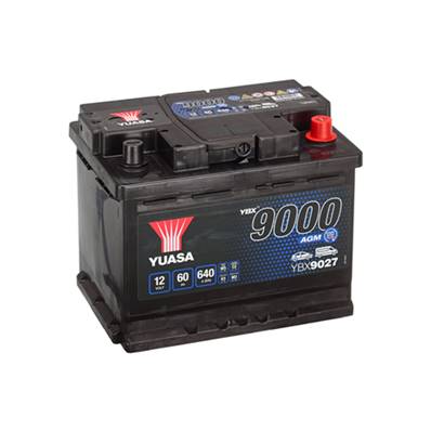 Batterie Yuasa YBX9027 AGM 12V 60Ah 640A. Garantie 2 ans