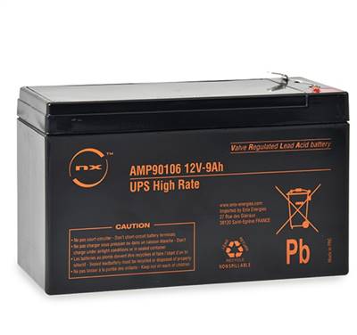 Batterie étanche AGM 12V 9AH F6.35. Garantie 6 mois