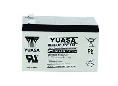 Batterie cyclage Yuasa étanche REC14-12 12V 14Ah. Garantie 1 an