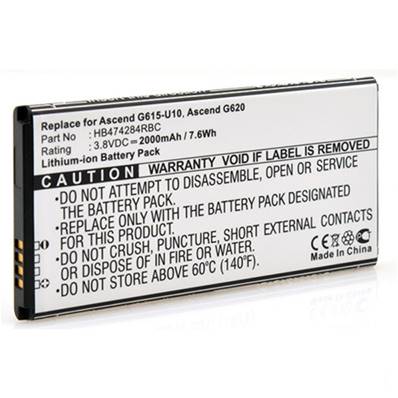 Batterie type Huawei HB474284RBC 3.8V 2000mAh. Garantie 1 an