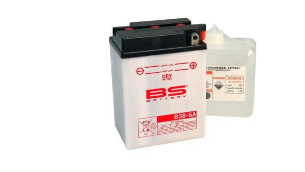 Batterie moto BS Battery B38-6A 6V 13Ah. Garantie 6 mois