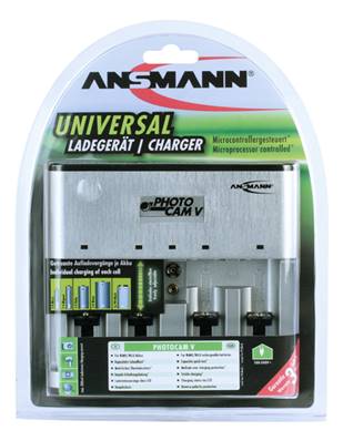 Chargeur Ansmann pour 1 à 4 accus AA / AAA / C / D / 9V. Garantie 3 ans