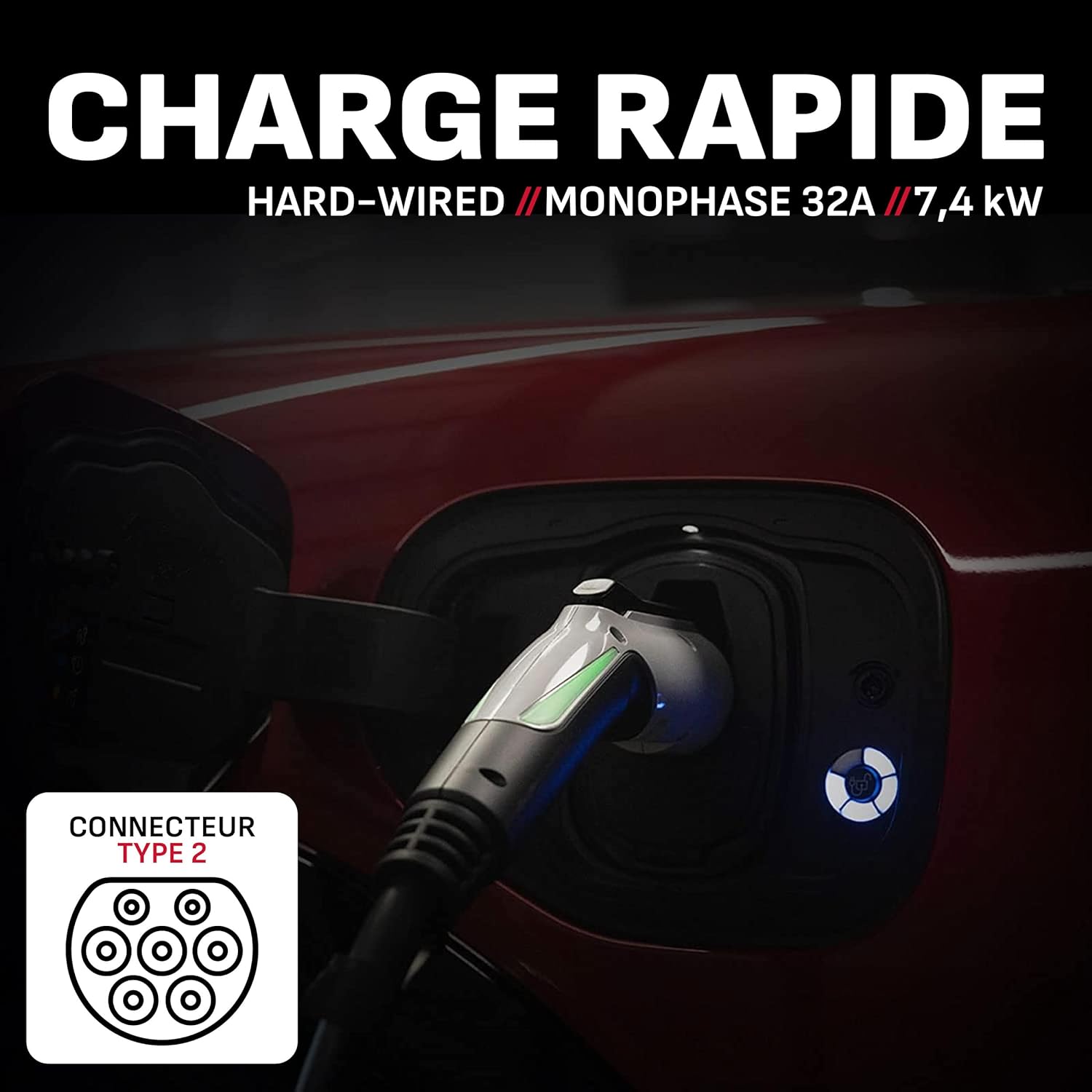 Borne de recharge pour véhicules électriques/hybrides SEV455 220V-240V 32A