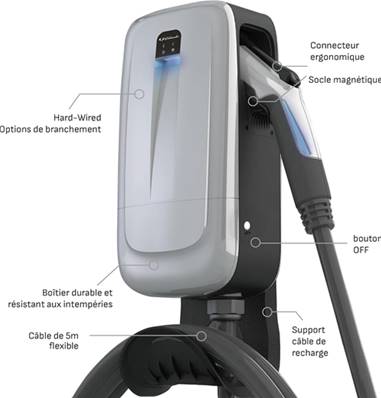 Borne de recharge pour véhicules électriques/hybrides SEV455 220V-240V 32A