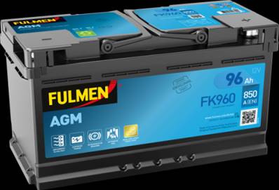 Batterie Fulmen FK960 AGM 12V 96Ah 850A-L5. Garantie 2 ans