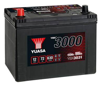 Batterie Yuasa YBX3031 12V 72Ah 630A-M10G. Garantie 2 ans