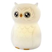 Veilleuse silicone rechargeable modèle hibou. Change de couleur. Arrêt auto 1h