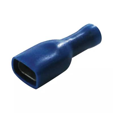 Cosse plate isolée bleue 6.3mm