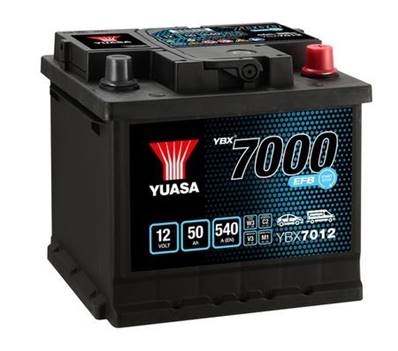 Batterie Yuasa EFB YBX7012 12V 50Ah 540A-L1. Garantie 2 ans